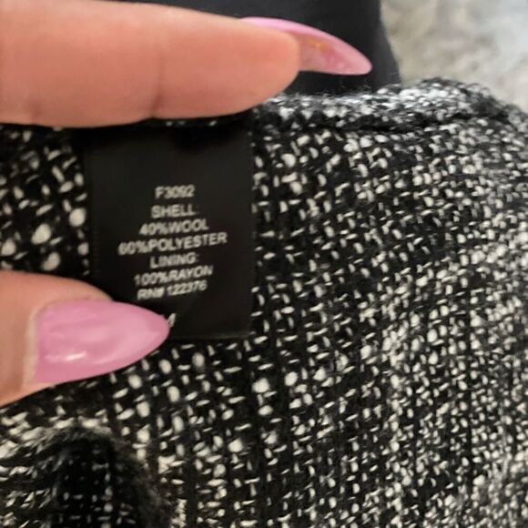 Rhyme & Echo Boucle Wool Poly Blend Beaded Jacket, M - Picture 4 of 5